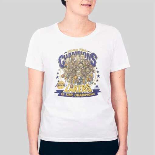 2009 Champs Lakers Cartoon Shirt