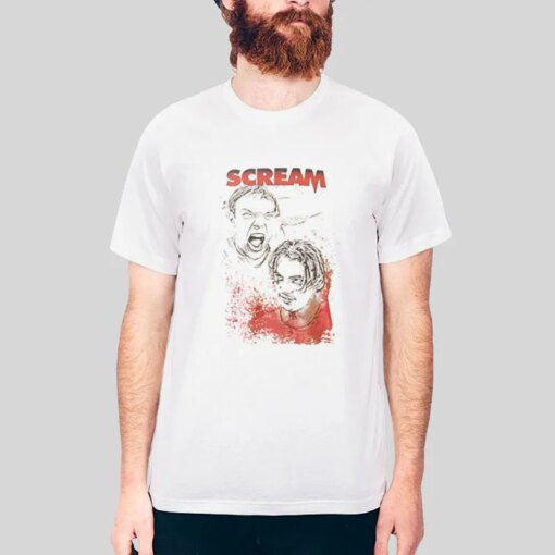 90s Matthew Lillard And Skeet Ulrich As Billy And Stu Scream T Shirts