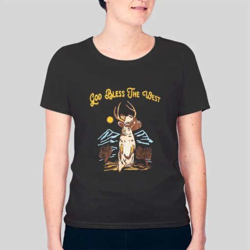 90s Vintage Cowboy God Bless The West Shirt