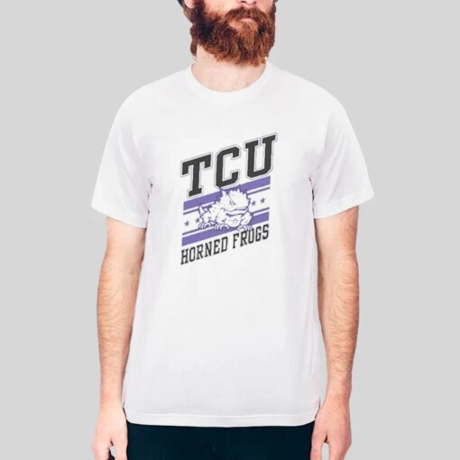 90s Vintage Tcu Horn Frogs Shirt