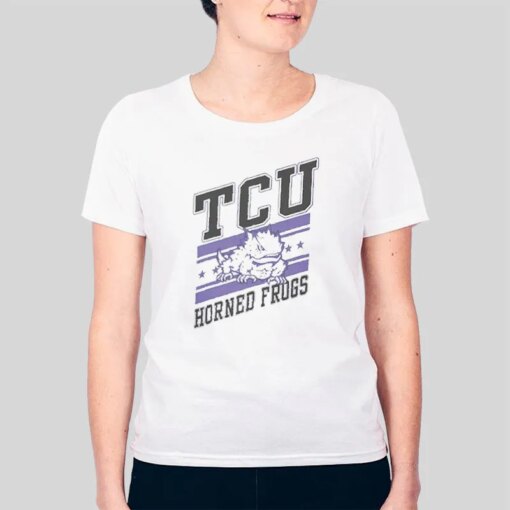 90s Vintage Tcu Horn Frogs Shirt