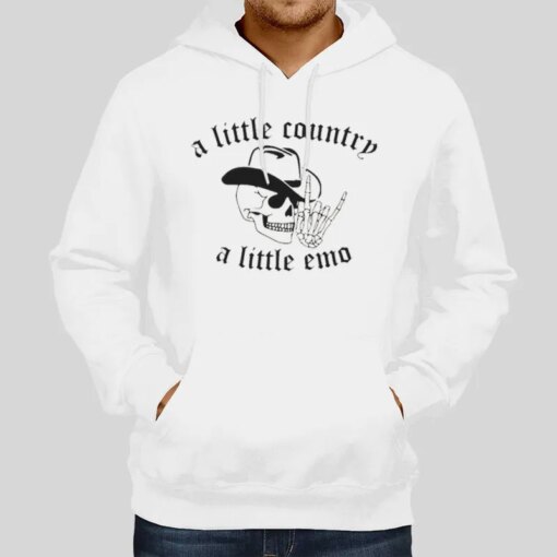 A Little Country A Little Emo Skeleton Cowboy Shirt