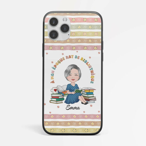 A Mon Epoque Rat De Bibliotheque – Cadeau Personnalise  Coque pour Femme