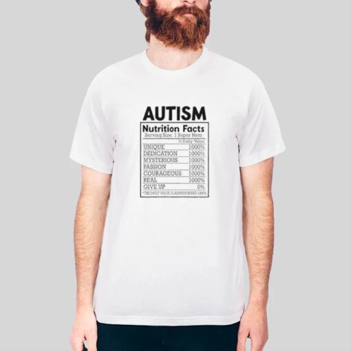 Acceptance Autism Awareness Nutrition Facts Shirt