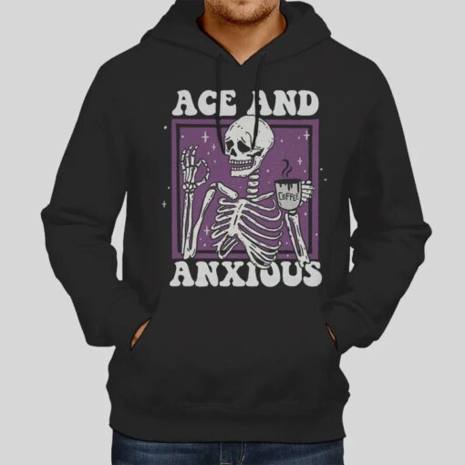 Ace And Anxious Asexual Skeleton Coffee Lgbtq Shirt