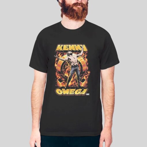 All Elite Wrestling Blazing Kenny Omega Shirt