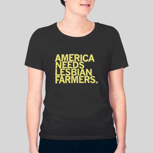 American Needs Lesbian Farmers Raygun Shirt