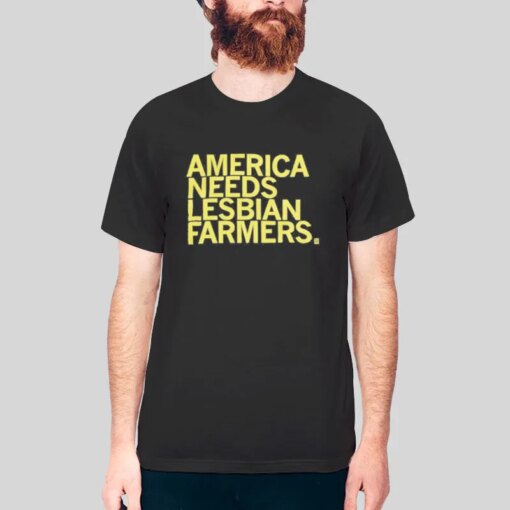 American Needs Lesbian Farmers Raygun Shirt