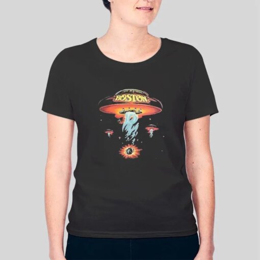 American Rock Band Boston Spaceship T Shirt