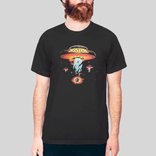 American Rock Band Boston Spaceship T Shirt