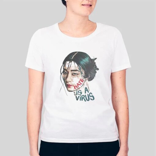 Asian Girl Hate Is A Virus Shirt