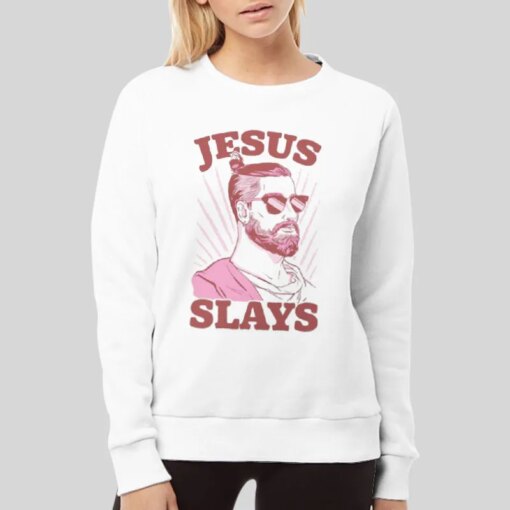 Athletic Jesus Slay Manbun Shirt