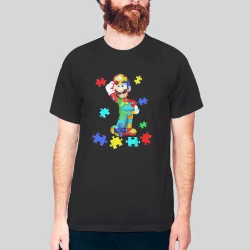 Autism Awaeness Mario Autism Shirt