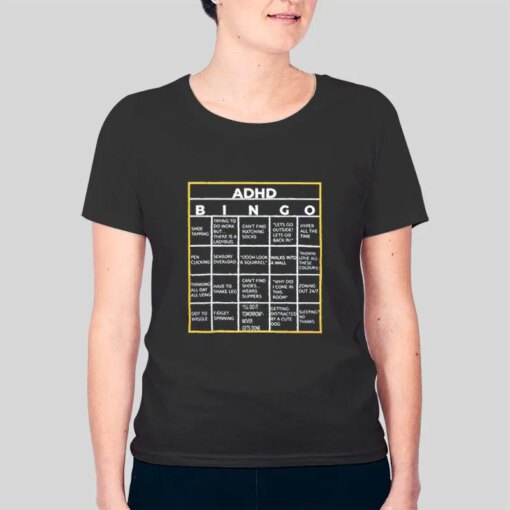 Autism Mental Health Awareness Day Adhd Bingo Shirt