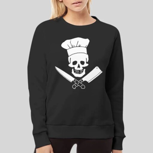 BBQ Skull and Bones Head Funny Chef Shirt