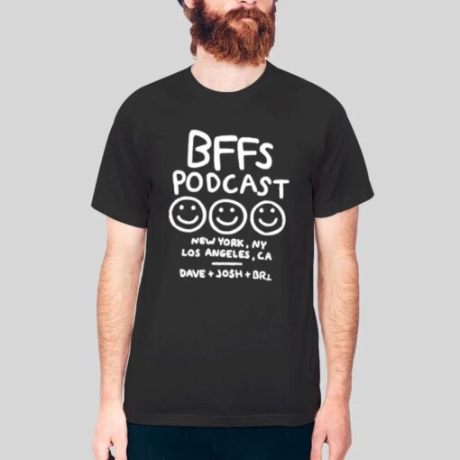 Bffs Podcast Merch Shirt With Back