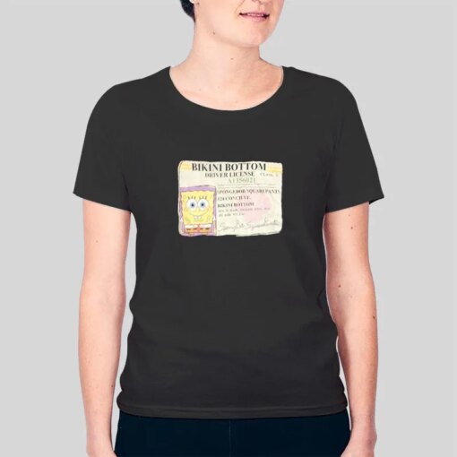 Bikini Bottom Spongebob Driver’s License Shirt