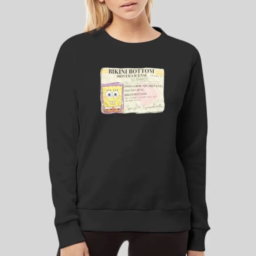 Bikini Bottom Spongebob Driver’s License Shirt