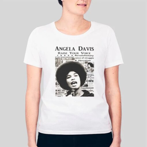 Black History Raise Your Voice Angela Davis T Shirt