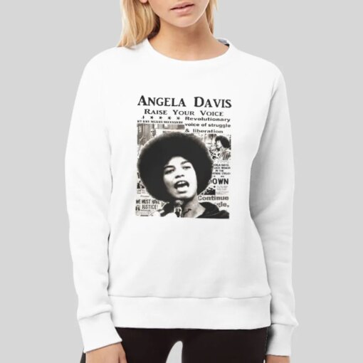 Black History Raise Your Voice Angela Davis T Shirt