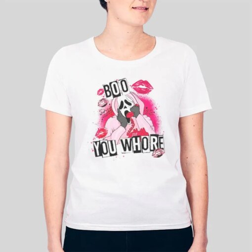 Boo You Whore Halloween Ghost Face Shirt