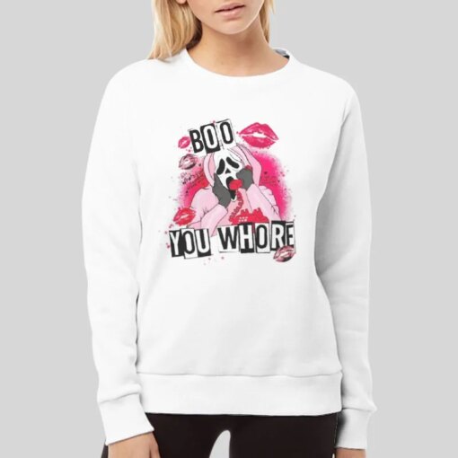 Boo You Whore Halloween Ghost Face Shirt