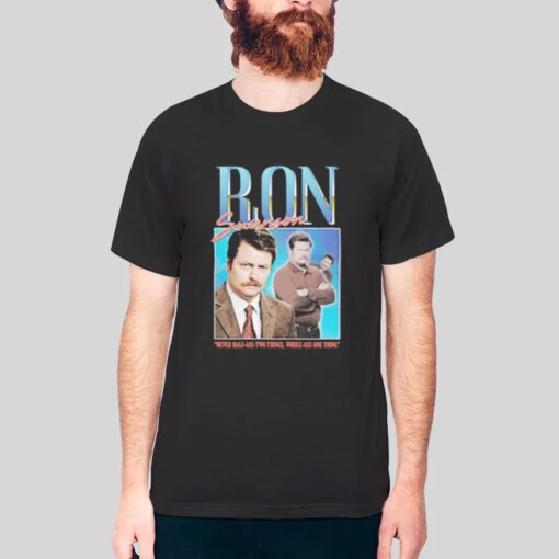 Bootleg Ron Swanson Homage T Shirt