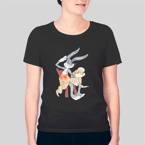 Bugs Bunny Spanking Lola Spank Cartoon Punishment Shirt