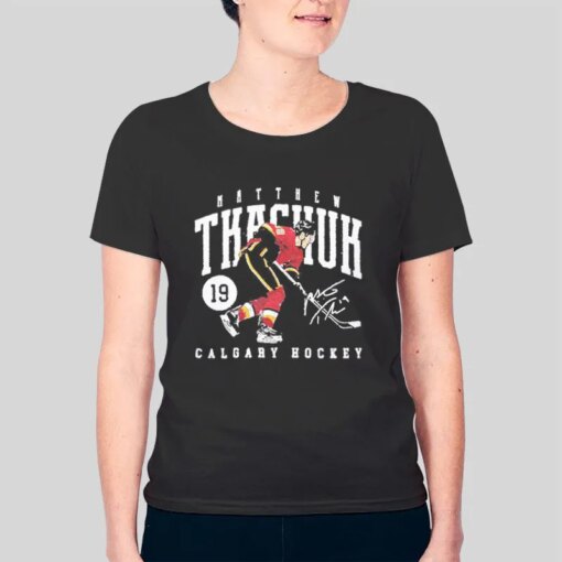 Calgary Hockey Matthew Tkachuk Signature T Shirt