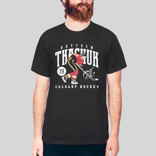 Calgary Hockey Matthew Tkachuk Signature T Shirt