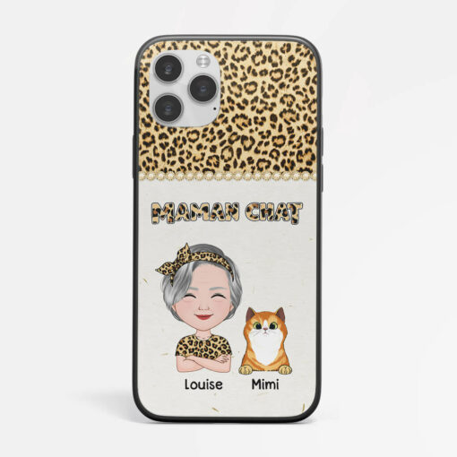 Coque Iphone 14 Maman Chat Personnalisee