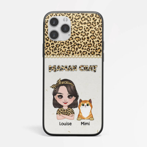 Coque Iphone 14 Maman Chat Personnalisee