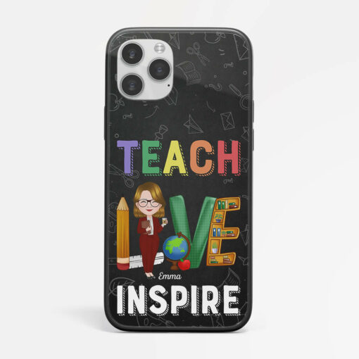 Enseigner Aimer Inspirer Prof – Cadeau Personnalise  Coque pour Enseignant