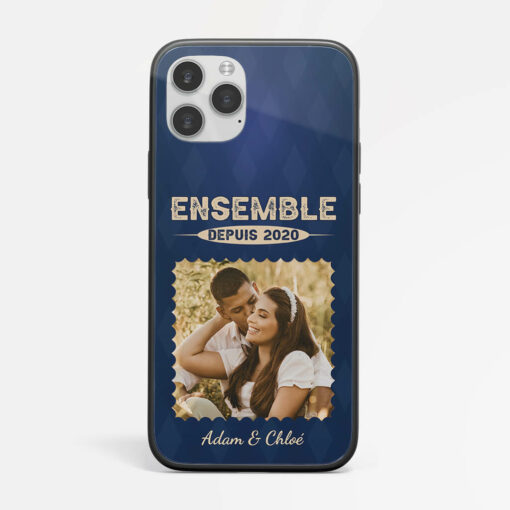 Ensemble Depuis Photo – Cadeau Personnalise  Coque de Telephone pour Couple