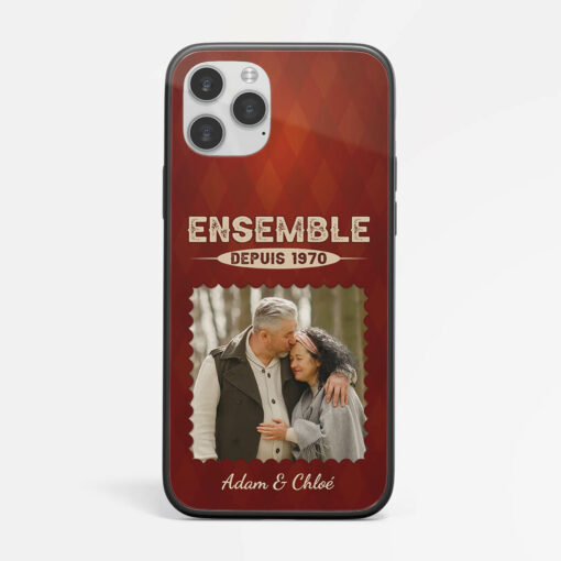 Ensemble Depuis Photo – Cadeau Personnalise  Coque de Telephone pour Couple