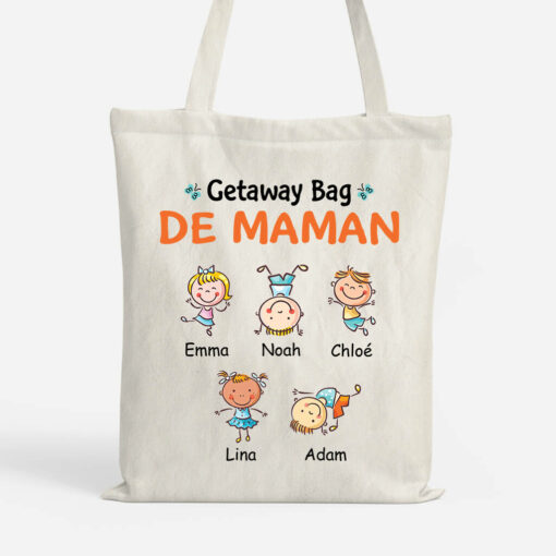 Getaway Bag De Maman – Cadeau Personnalise  Tote Bag pour Maman