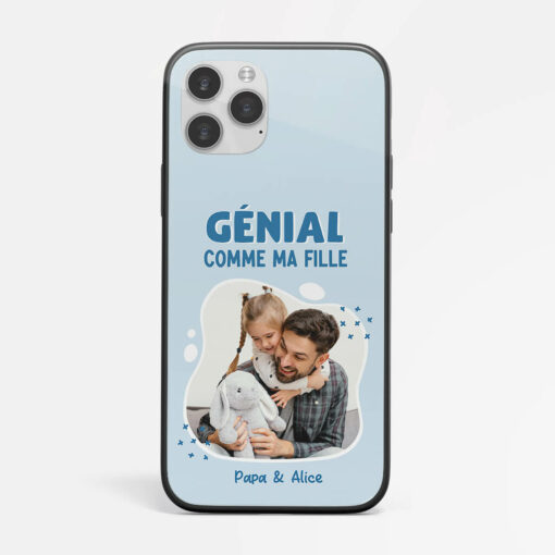 G�nial Comme Ma FilleMon FilsMes Enfants – Cadeau Personnalise  Coque de Telephone pour Parents