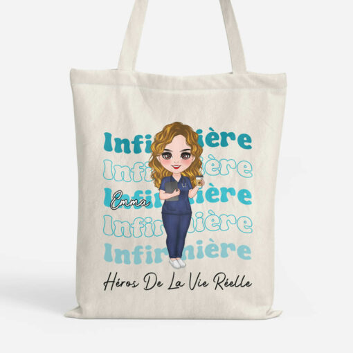 Infirmiere Heros de la Vie Reelle – Cadeau Personnalise  Tote Bag pour Femme