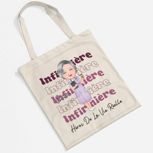 Infirmiere Heros de la Vie Reelle – Cadeau Personnalise  Tote Bag pour Femme