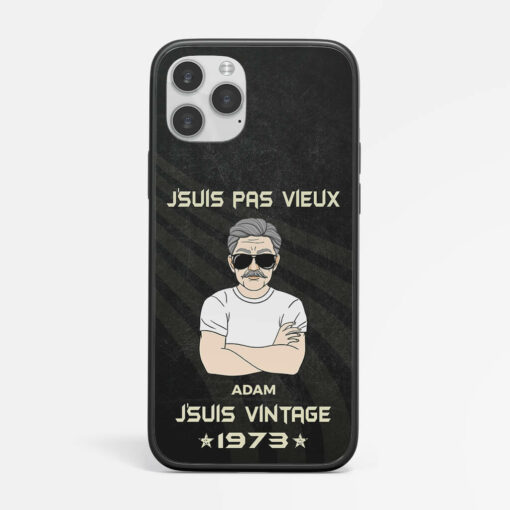 Je Ne Suis Pas Vieux Je Suis Vintage – Cadeau Personnalise  Coque de Telephone iPhone pour Anniversaire