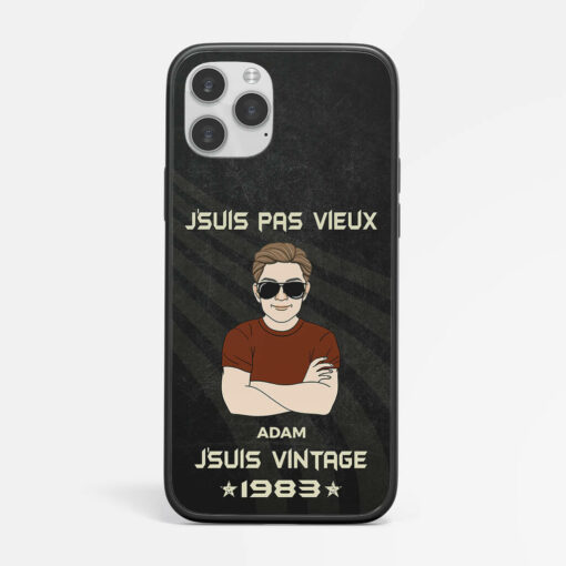 Je Ne Suis Pas Vieux Je Suis Vintage – Cadeau Personnalise  Coque de Telephone iPhone pour Anniversaire