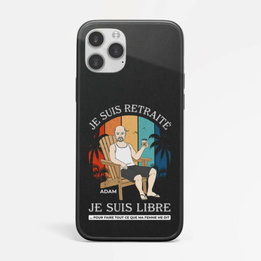 Je Suis Retraite Je Suis Libre – Cadeau Personnalise  Coque de Telephone pour Retraite