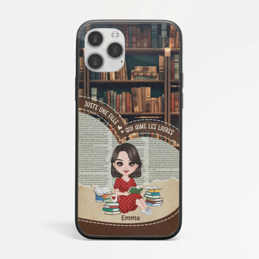 Juste Une femme Qui Aime Les Livres – Cadeau Personnalise  Coque pour Femme