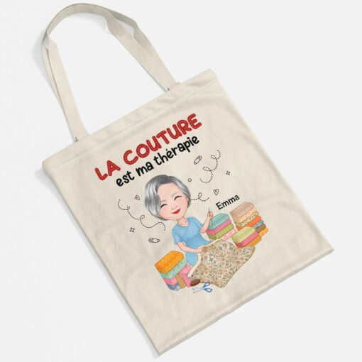 La Couture Est Ma Therapie – Cadeau Personnalise  Tote bag pour femme