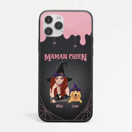 Maman Chien Halloween – Cadeau Personnalise  Coque de Telephone pour Amoureux des animaux