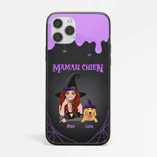 Maman Chien Halloween – Cadeau Personnalise  Coque de Telephone pour Amoureux des animaux