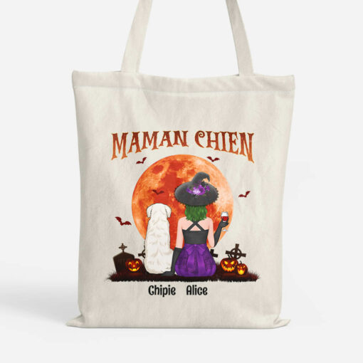 Maman Chien Halloween – Cadeau Personnalise  Tote Bag pour Amoureux des animaux