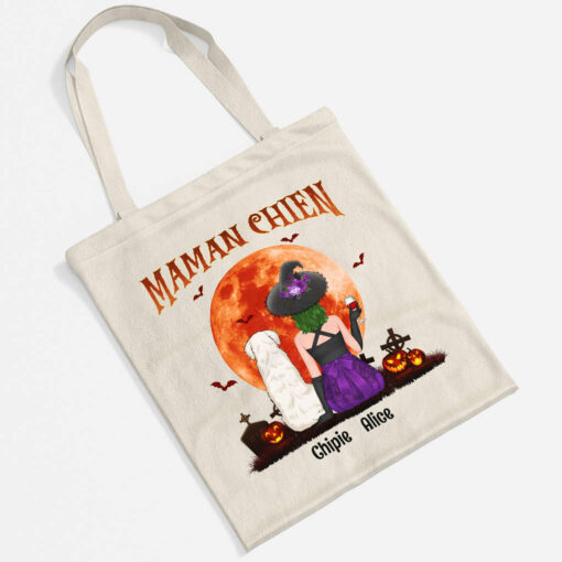 Maman Chien Halloween – Cadeau Personnalise  Tote Bag pour Amoureux des animaux