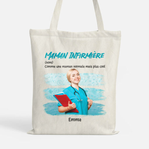 Maman Infirmiere Comme Maman Normale Mais Plus Cool – Cadeau Personnalise  Tote Bag pour Femme