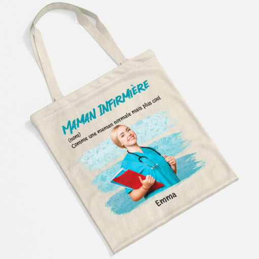 Maman Infirmiere Comme Maman Normale Mais Plus Cool – Cadeau Personnalise  Tote Bag pour Femme